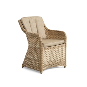 Nusa havestol - Natural polyrattan - INKL. hynder